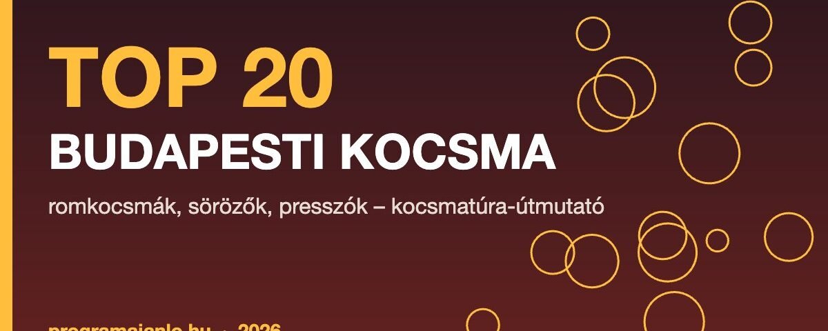 Top 20 budapesti kocsma – kocsmatúra-útmutató 2026